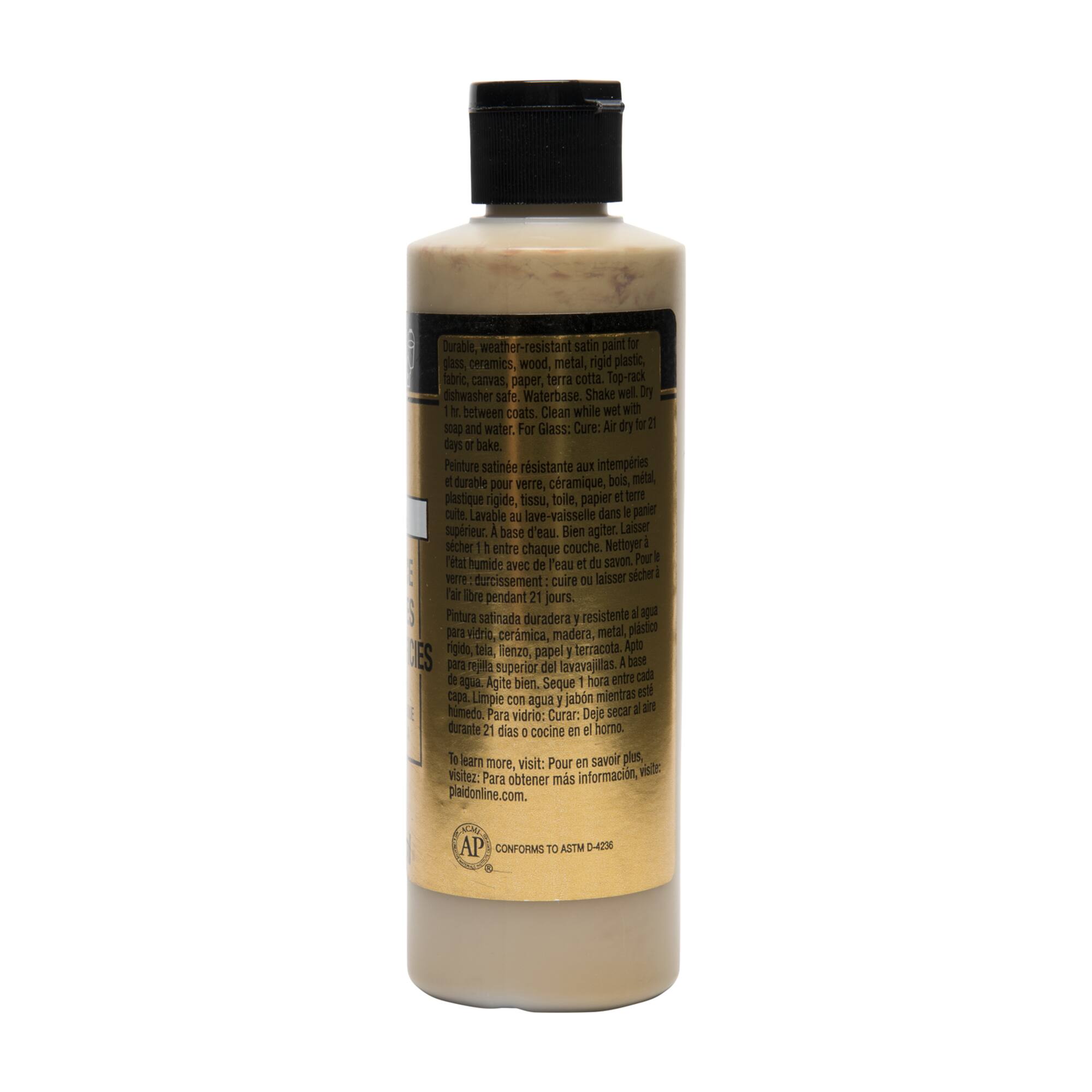 6 Pack: FolkArt® 14 Karat Gold Multi-Surface Metallic Acrylic Paint, 8oz.